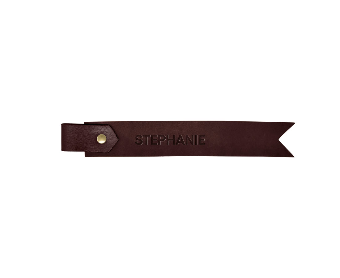Two-Tone Personalized Leather Bookmark
