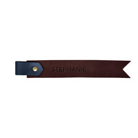 Two-Tone Personalized Leather Bookmark