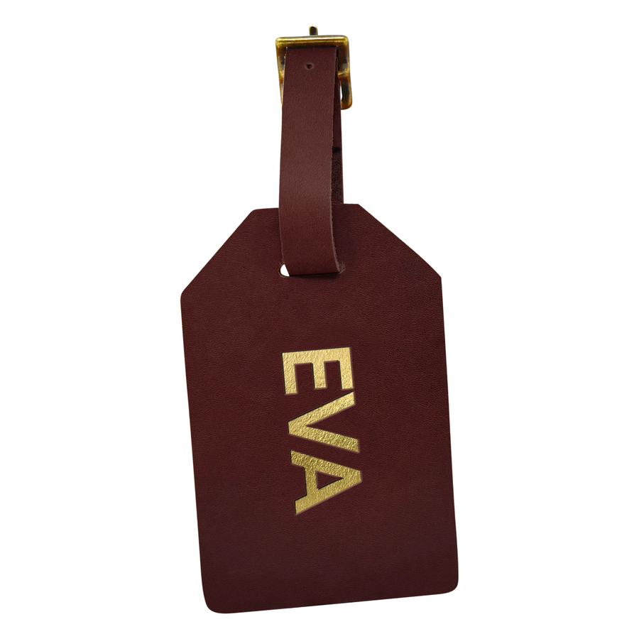 Personalized Leather Luggage Tag