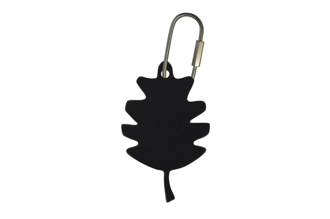 Handcrafted Leather Oak Leaf Bag Charm
