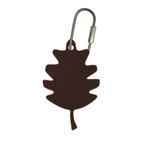 Handcrafted Leather Oak Leaf Bag Charm