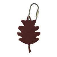 Handcrafted Leather Oak Leaf Bag Charm