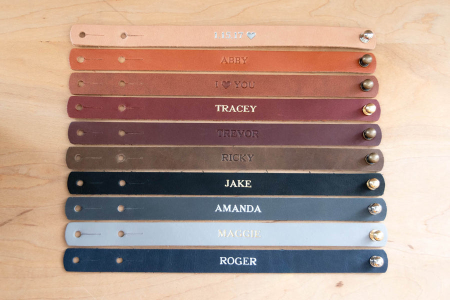 Personalized Leather Bracelet