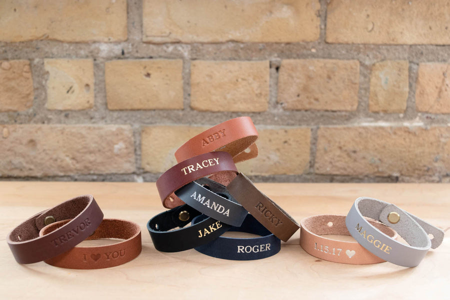 Personalized Leather Bracelet