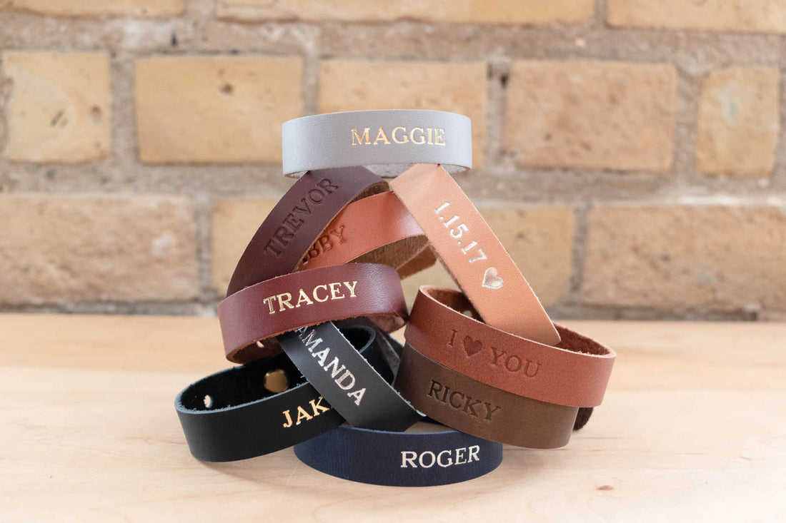 Personalized Leather Bracelet