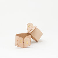 Personalized Heart Shaped Leather Napkin Ring Set of 2