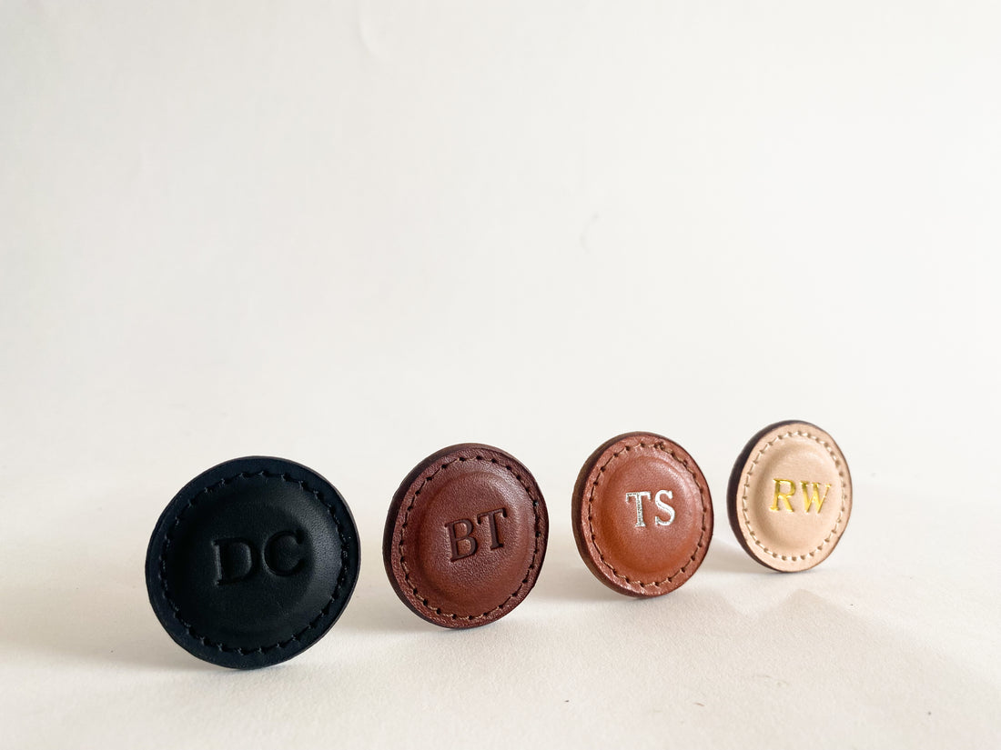 Custom golf ball markers Personalized leather golf markers natural, brown, tan,  black Custom golf ball markers  custom engraved initials golf ball markers