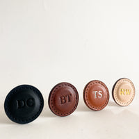 Custom golf ball markers Personalized leather golf markers natural, brown, tan,  black Custom golf ball markers  custom engraved initials golf ball markers