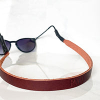 Monogrammed Leather Sunglass Strap