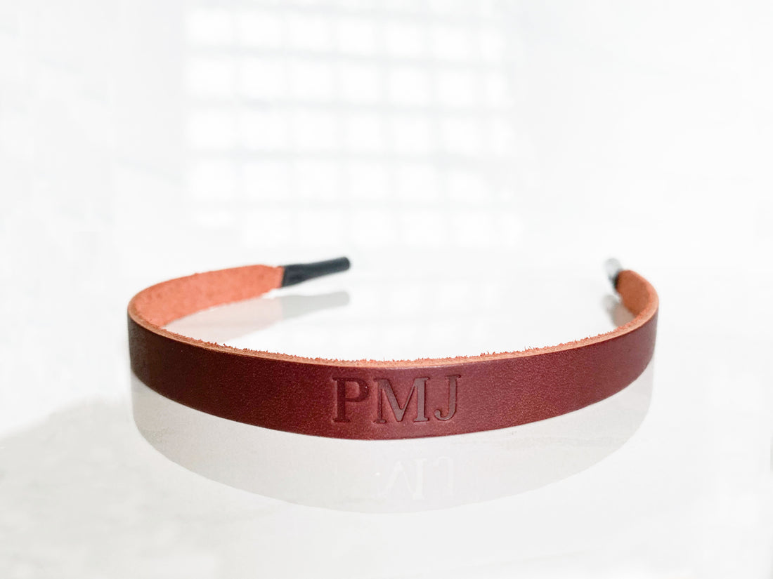 Monogrammed Leather Sunglass Strap