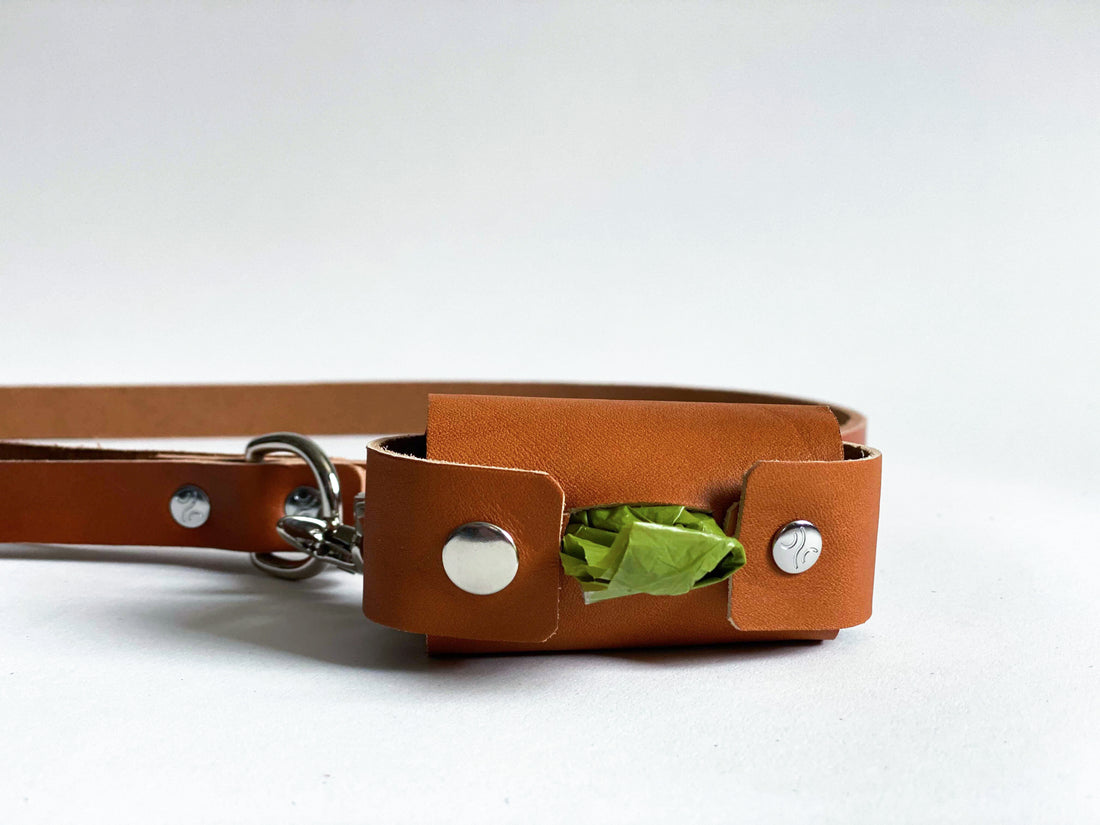 Personalized Leather Dog Waste Bag Holder