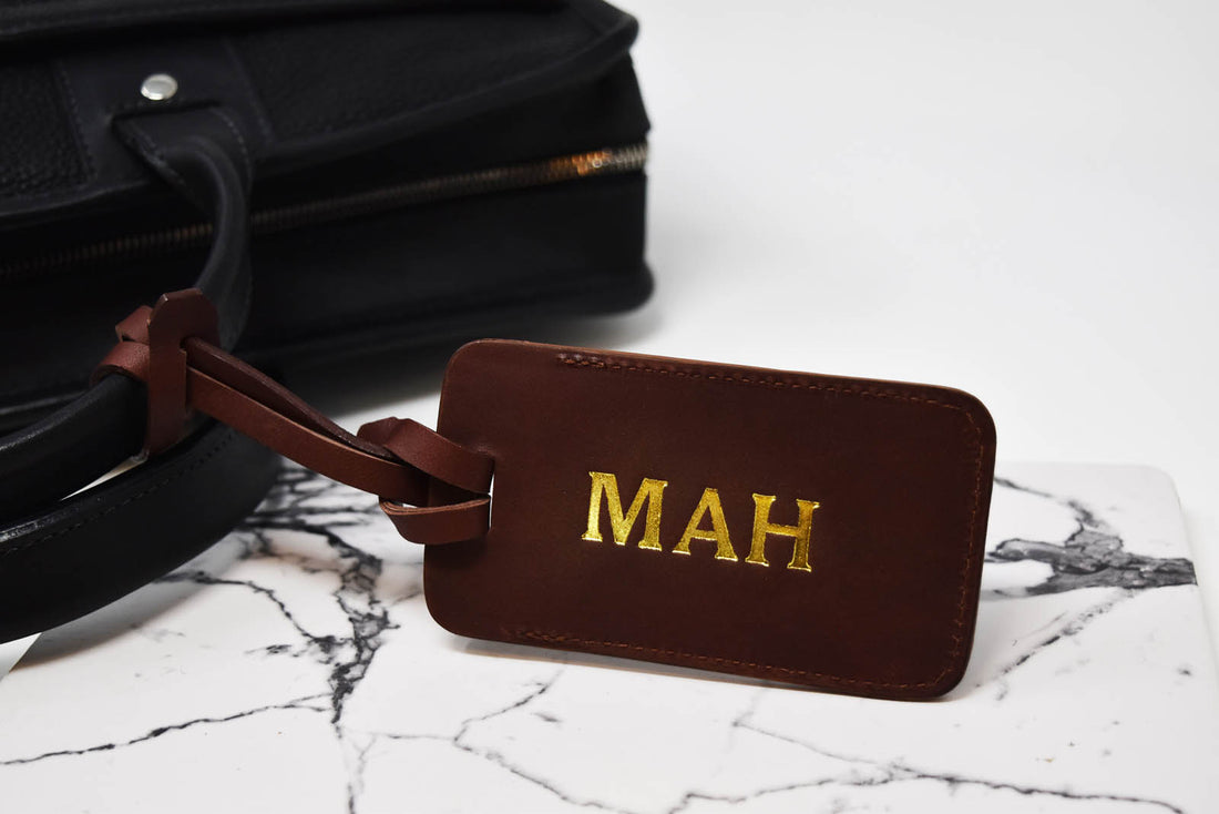 Monogrammed Leather Luggage Tags: Travel In Style with Northwind –  Northwind Supply