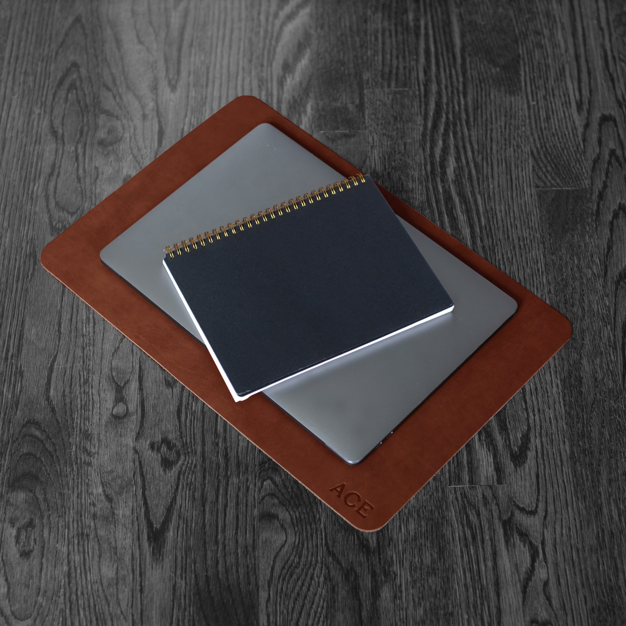 Personalized Leather Desk Pad Blotter USA Made Premium Leather ...