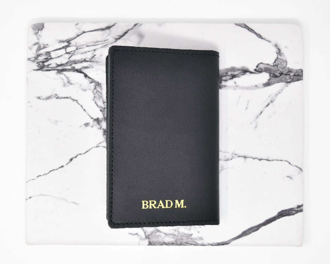 Personalised Passport Holder Buffalo Leather Passport Cover -  Sweden
