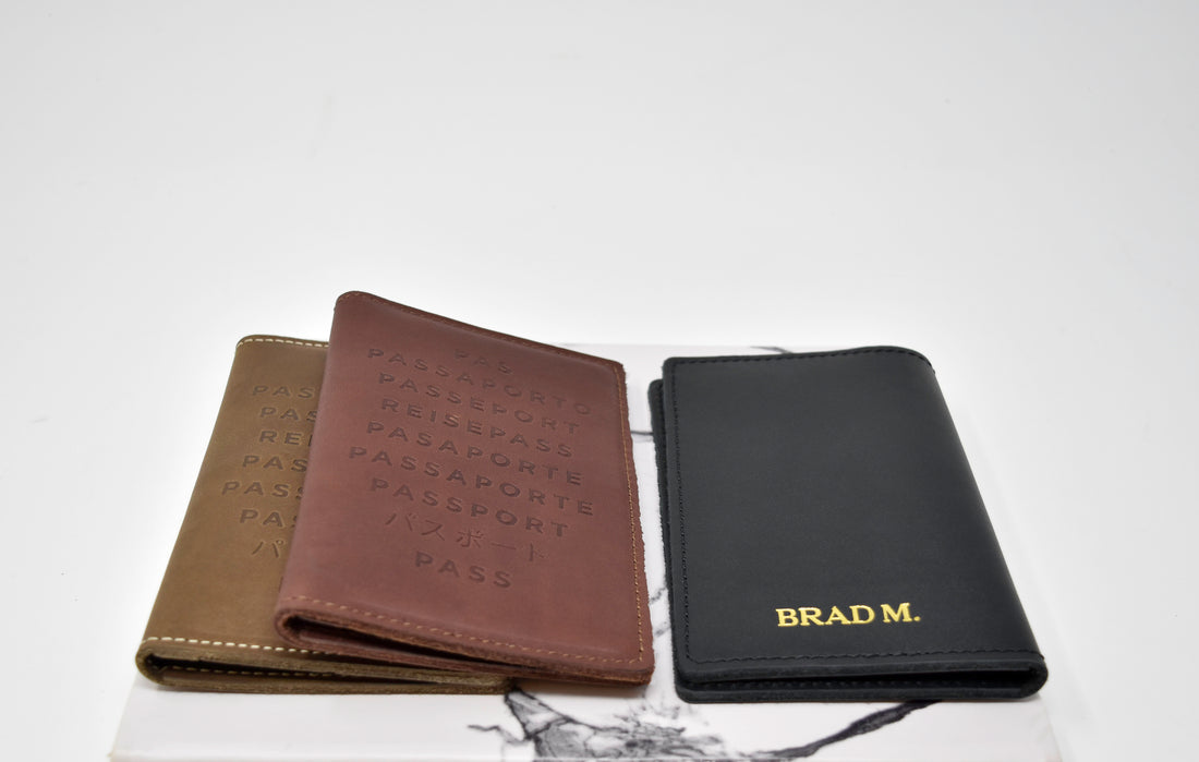 Faux Leather Passport Cover Name Engraved – L E A T H E R I S T