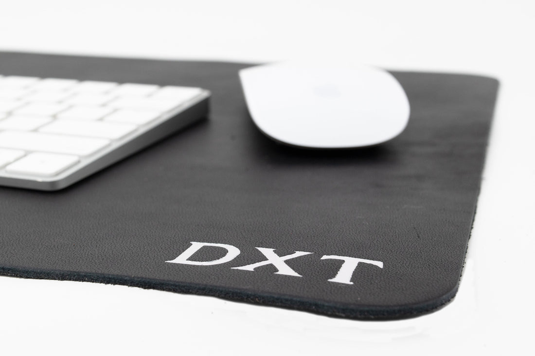Your Logo + Our Leather - The Executive Personalized Desk Mat Desk Pad -  Holtz Leather